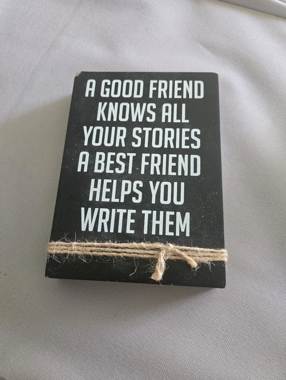 Inspirational Friendship Block Sign - Black - Home Accents